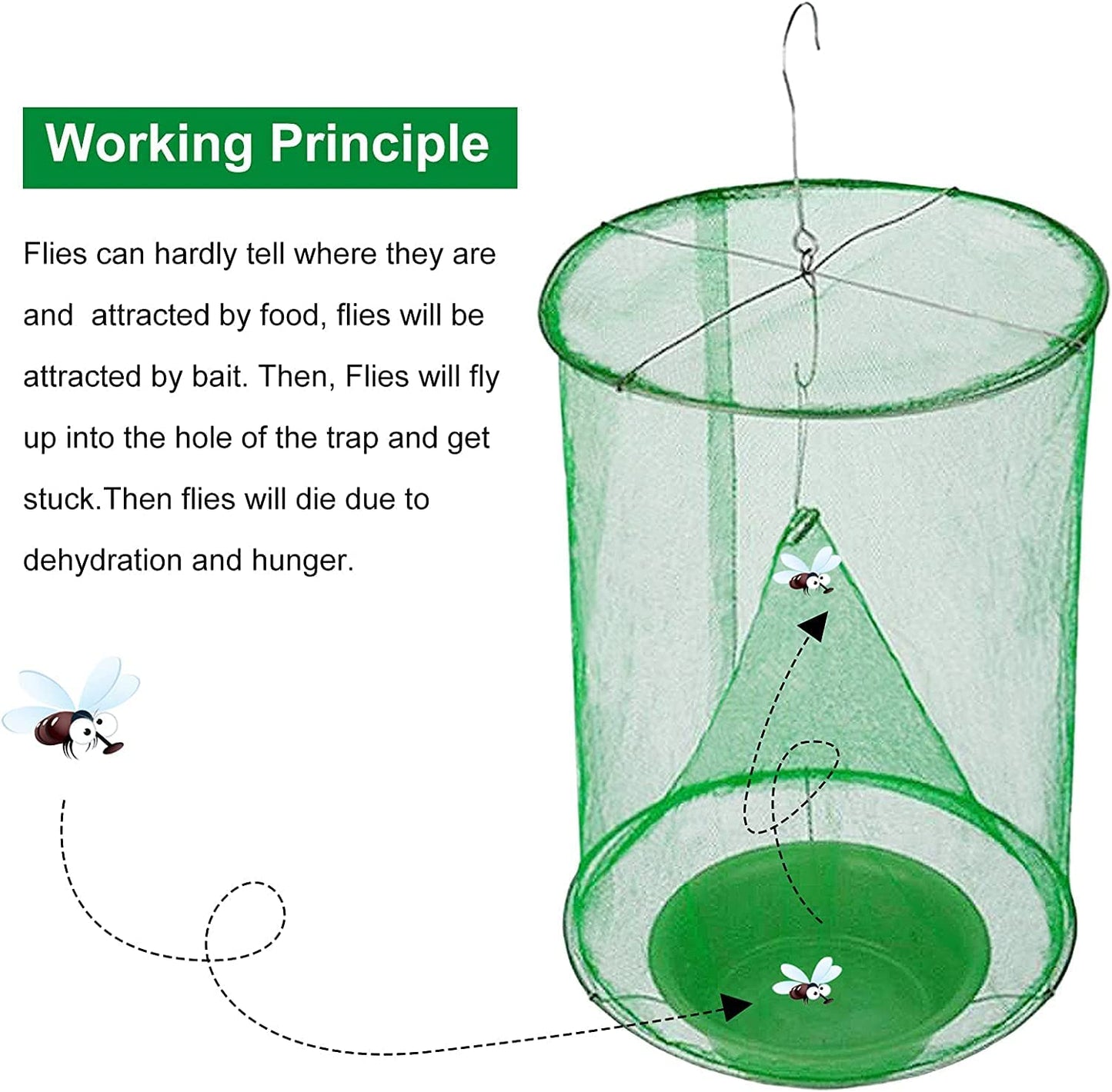 Reusable Hanging Fly Net Catcher
