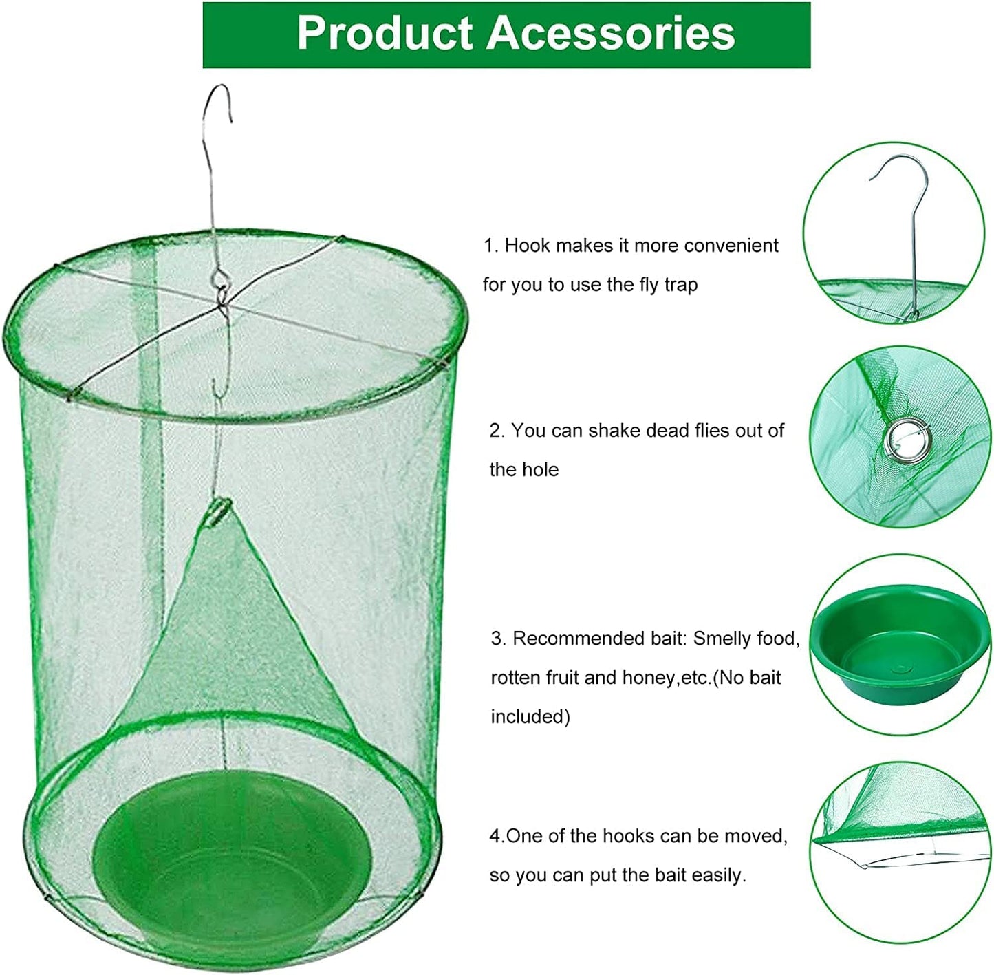 Reusable Hanging Fly Net Catcher