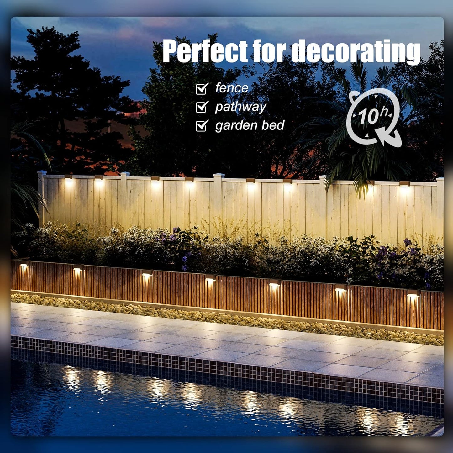 Set of 10/20 LED Solar Deck Lights