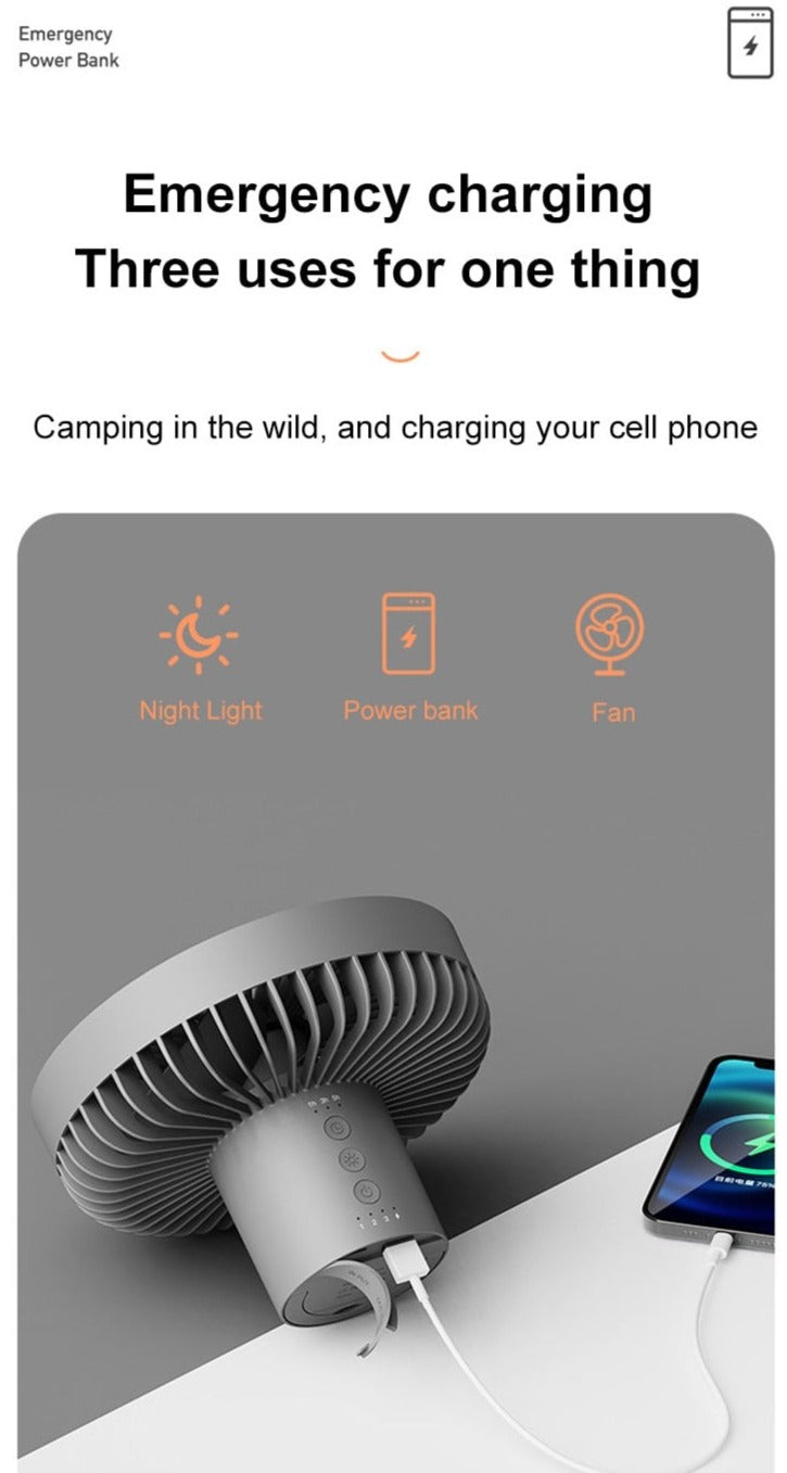 Rechargeable Camping Fan