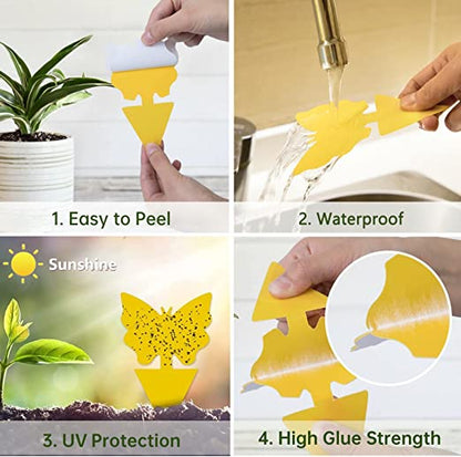 40pcs Flie Traps Bugs Sticky Board Dual-Sided Sticky Traps Flying