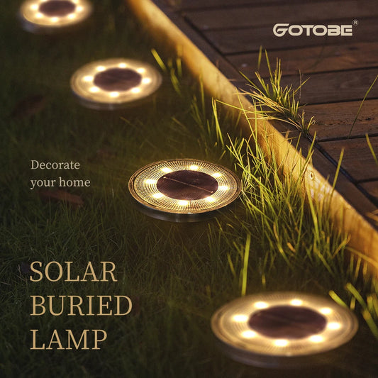 8-Pack Solar LED Ground Lights
