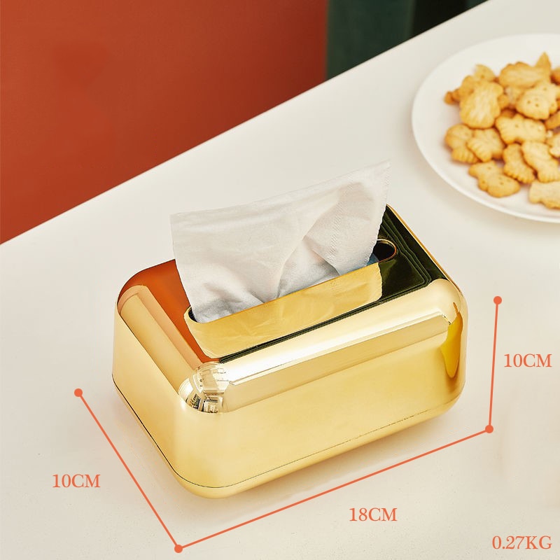 Gold Silver Tissue Box