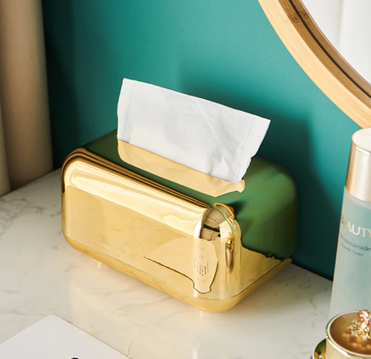 Gold Silver Tissue Box